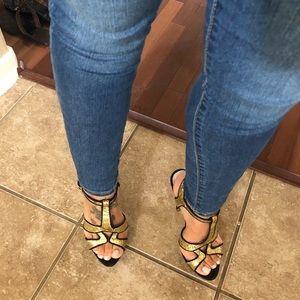 Sparkly Gold Heels